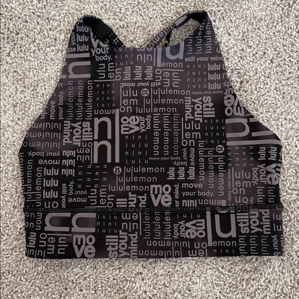 lululemon athletica Black Graphic Sports Bra